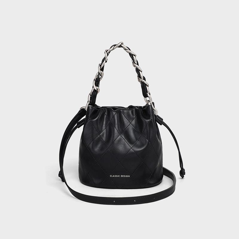 Bucket Bag Autumn and Winter New Genuine Leather Women's Bag Crossbody Bag Handbag Handbag High-end Shoulder Bag