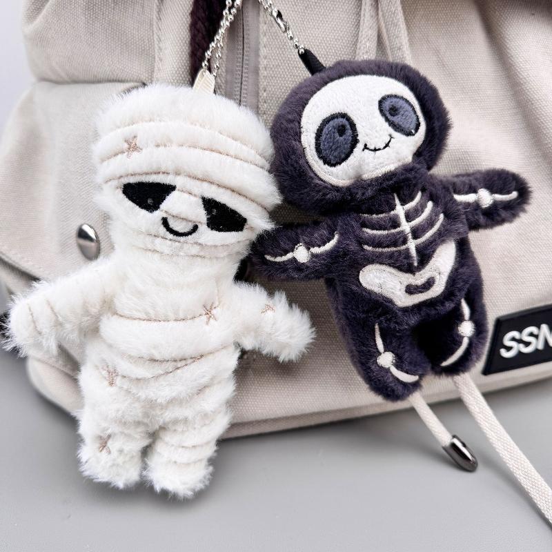 

Хэллоуин Смешной Череп Мумия Плюшевая Игрушка Креативная Мягкая Кукла Брелок Подвеска для Сумки Ключи Подвесной Декор Веселые Праздничные Подарки