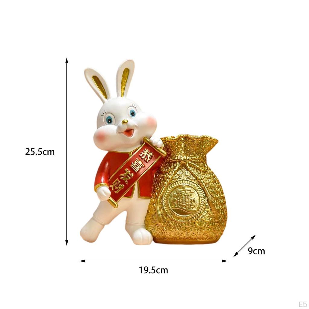 Chinese Flower Vase Resin Statue Organizer Jar Money Bag Shaped Pot for Spring Festival
