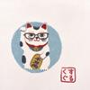 Japanskt Mönster Kanvasväska Katt som Vinkar Design OW [Kusuguru Japan] Väska,