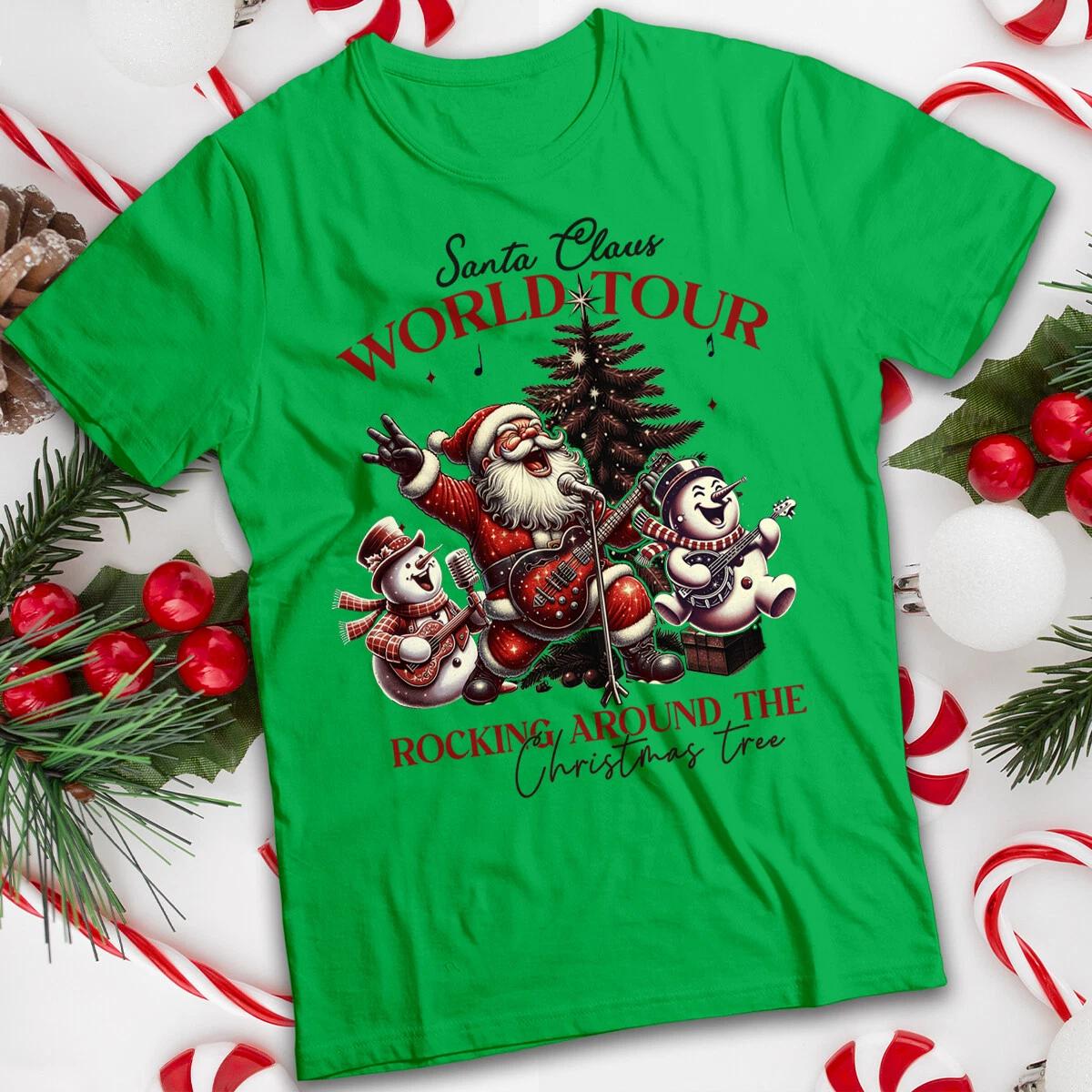 Забавная уродливая мужская и женская рождественская футболка Санты #MC XL