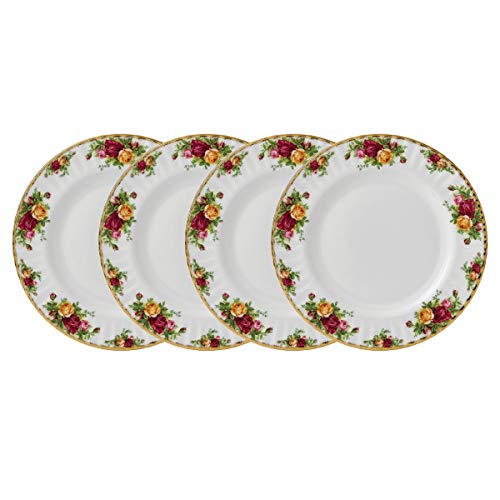 

Набір із 4 тарілок Royal Albert Old Country Roses, 10,5 дюйма, вишуканого порцеляни