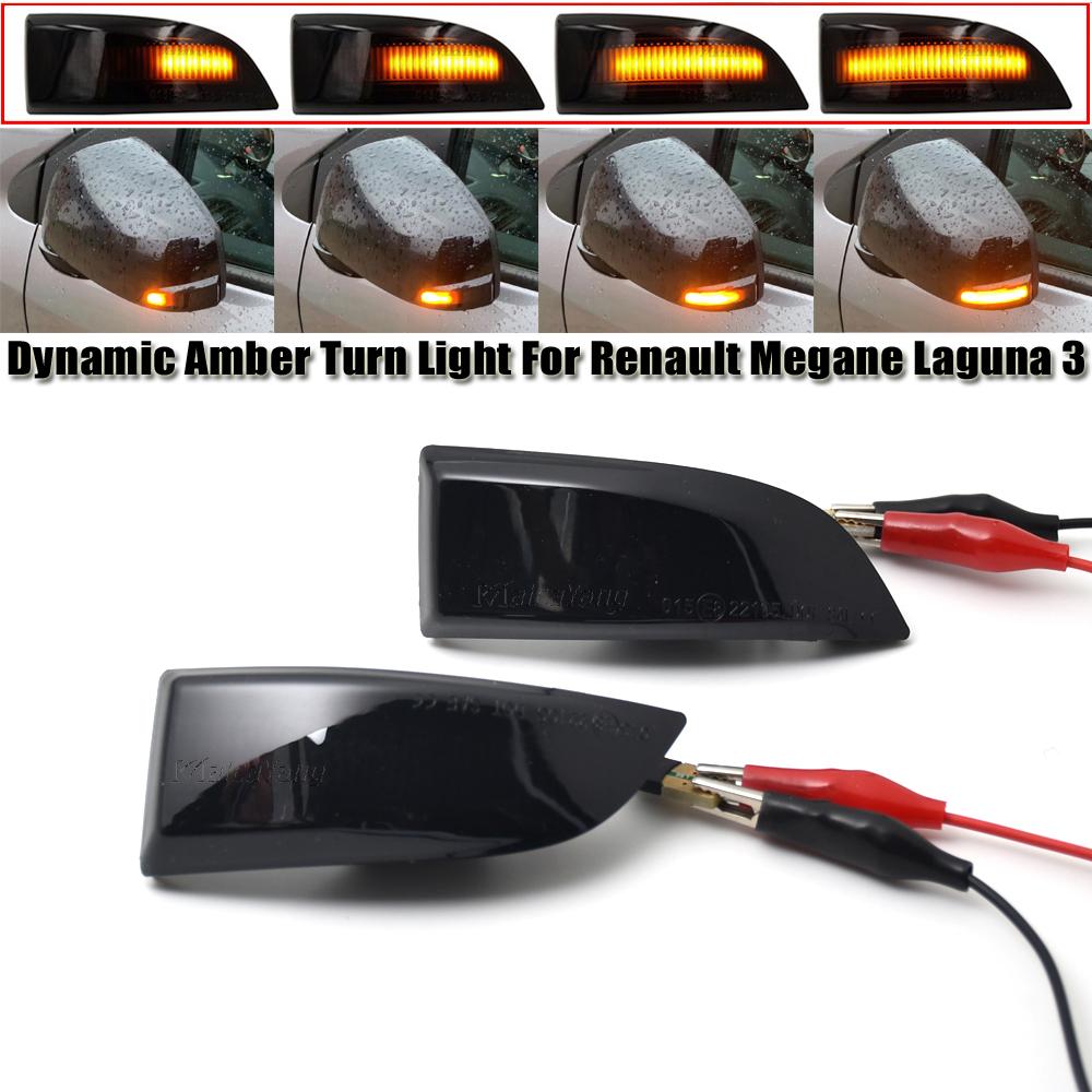 Pro Renault Megane 3 MK3 III RS 2008-2016 BZ KZ DZ Dynamický Blinkr Kontrolka Zrcátko Směrovka