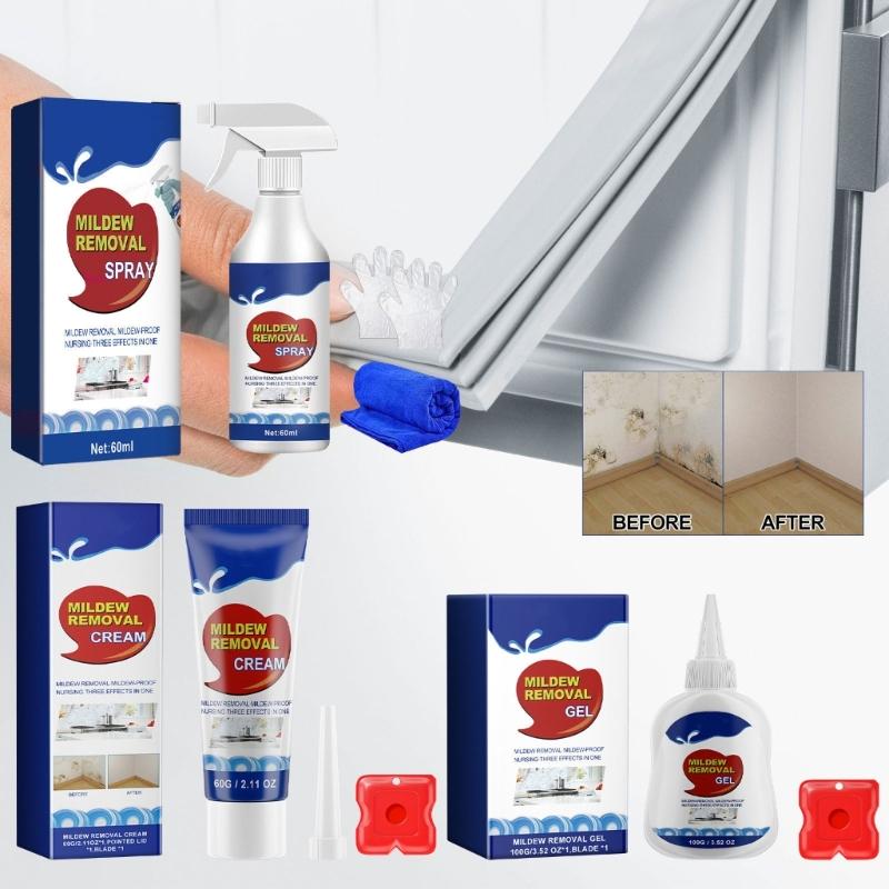 Quick and Efficient Mold Remover Gel Mold Stain Cleaner Spray Deep Cleaning Wall Mold Remover Easy To Use Gel Formula