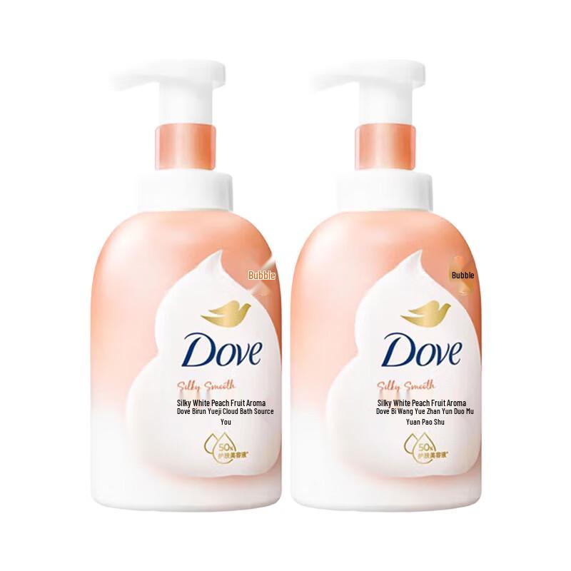 Dove White Peach Scented Moisturizing Bath Foam