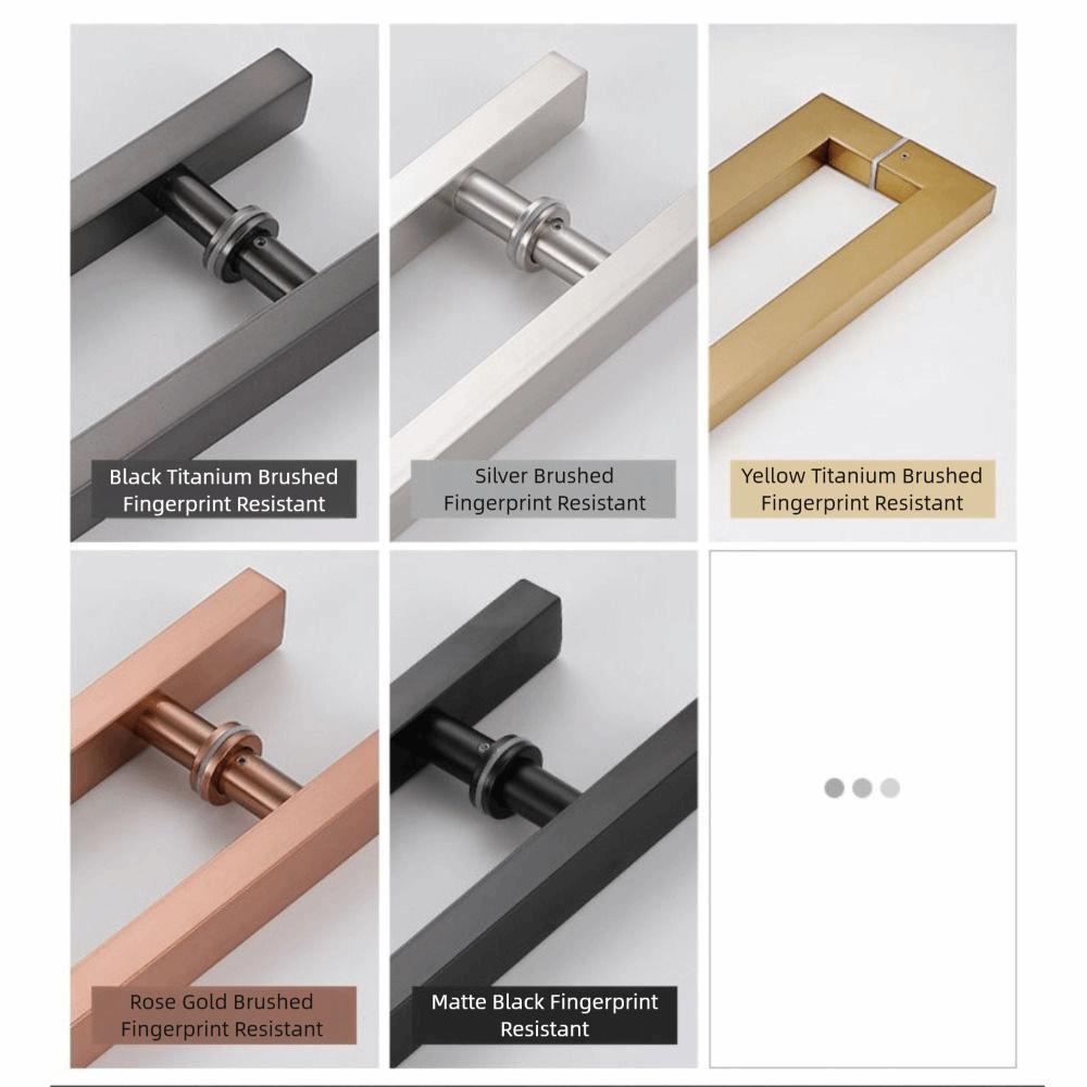 Matte Türklinke Edelstahl Drück-Zieh-Griff Türgriffe Glastürgriff Badezimmertür