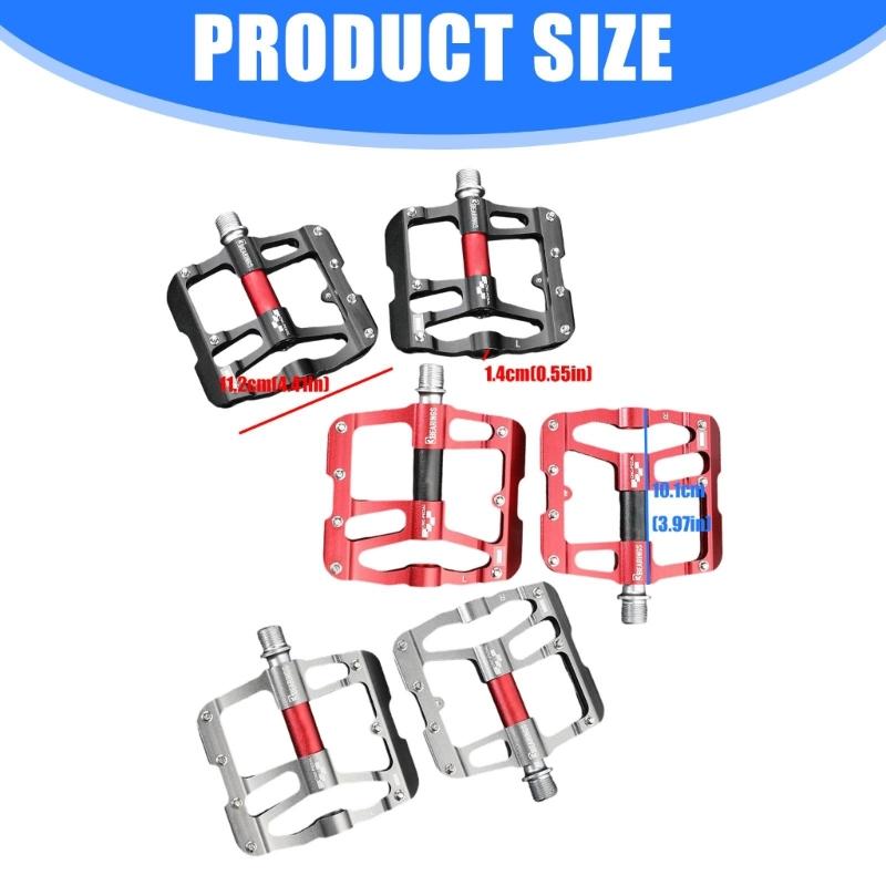 Pedals Mountain Bike Pedals Light Weight Aluminum Bicycles Platform Pedals with Nonslip Studs Sealed Bearing