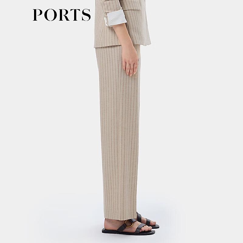 PORTS Women's 2025 Spring Striped Wide-Leg Pants