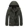 Winter New Men's Fleece Thickened Jacket Cross-border Foreign Trade Men's Clothing Supply Medium and Long Hooded Jacket