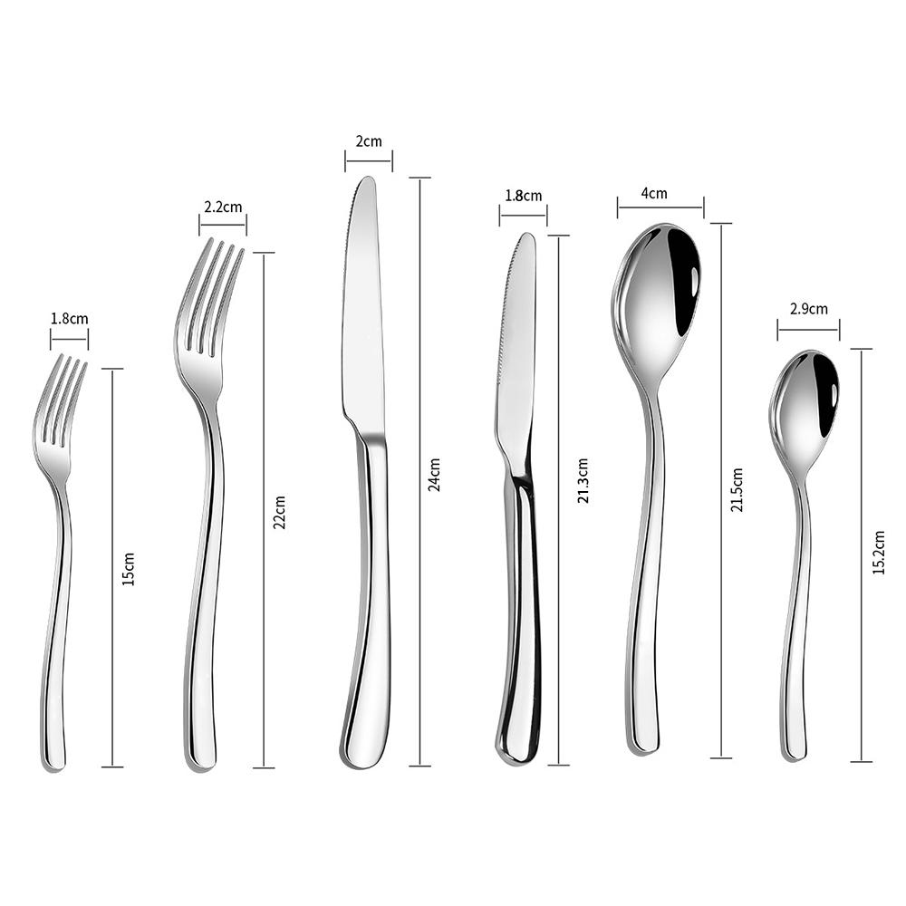 304 Stainless Steel Thickened Tableware set Steakhouse Western Grade Hotel Knife Fork and Spoon Cutlery Set dinnerware