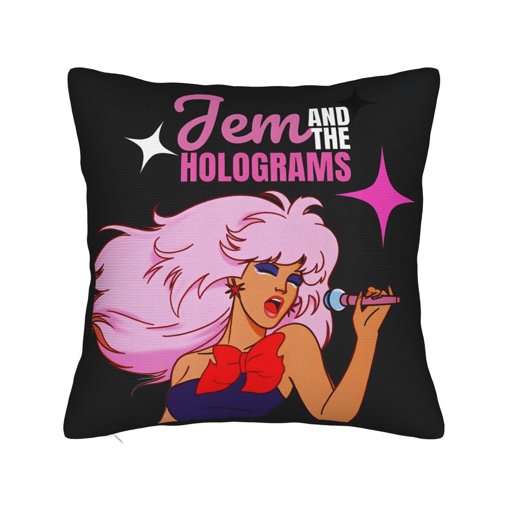 Kpop Style Jem And The Holograms Pillow Cover Comfy Cushion Cover Vintage Pillow Case For Sofa Couch Bed Living Room