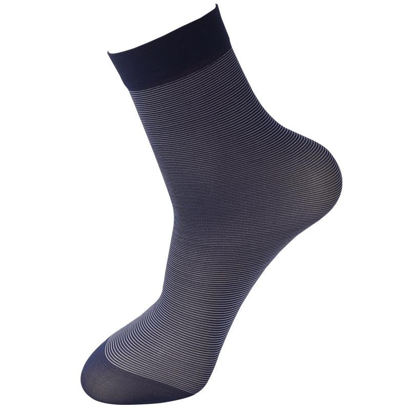 10 Pairs Men's Color Matching Cotton Socks Thin Men's Striped Socks Breathable Sweat-absorbent Mid-tube Business Short Socks