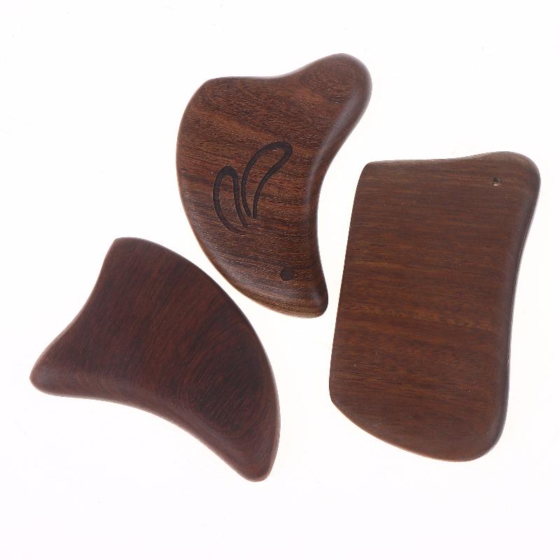 Golden Sandalwood Gua Sha Scraper Massage Tool Anti Cellulite Massager Guasha Massage Board Back Leg Arm Massage Therapy Tools