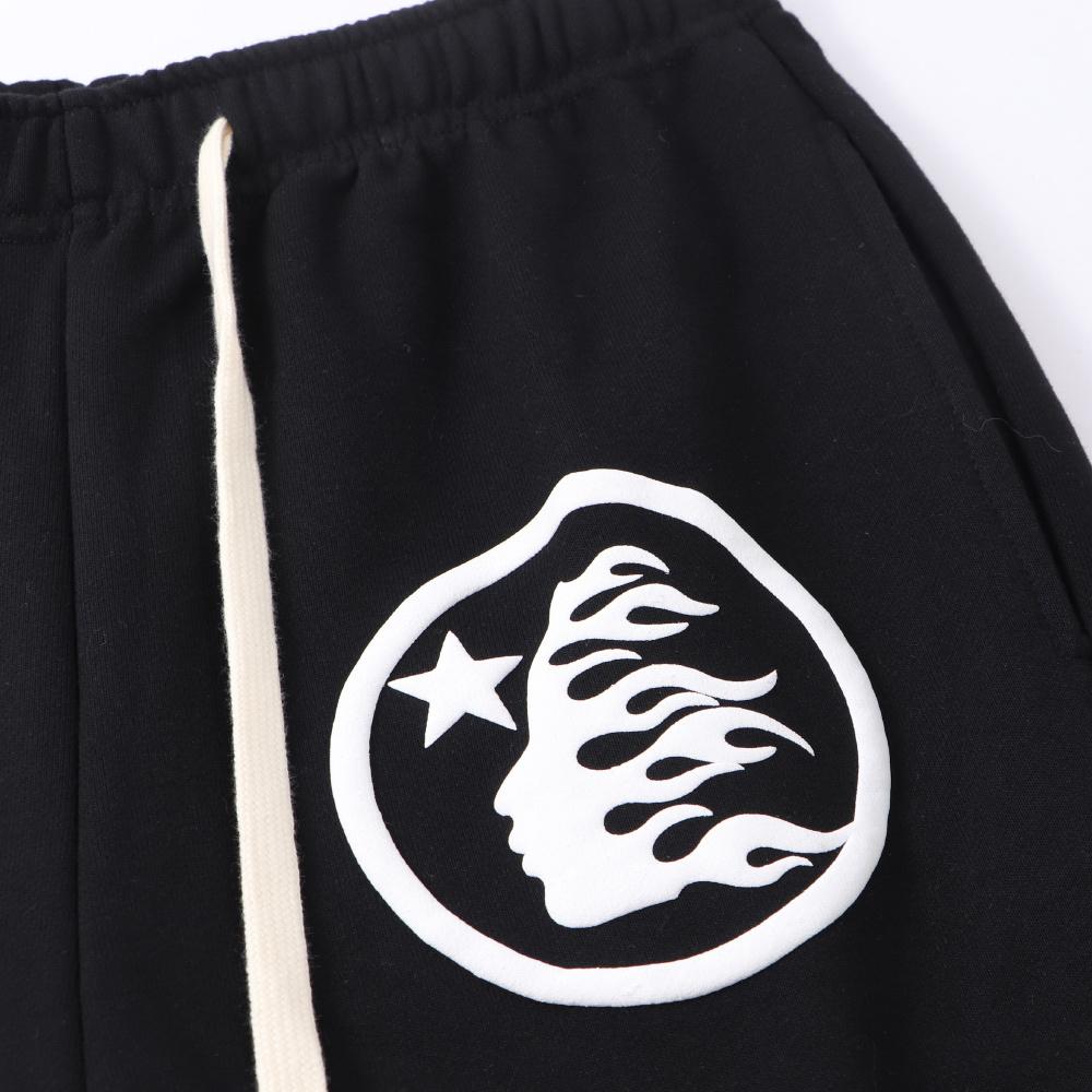 Unisex Hellstar Široké tepláky Kontrastní boční panel Potisk písmen ve stylu graffiti Šňůrka Elastický pas Hip-Hop Streetwear Muži Ženy