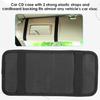 Black Car CD Case Holder DVD Vehicle Visor Storage Orangizer Large Capacity CD Visor Case With 12 DVD Storage Sleeves 1 Mesh Pocket 1 Pen Holder And