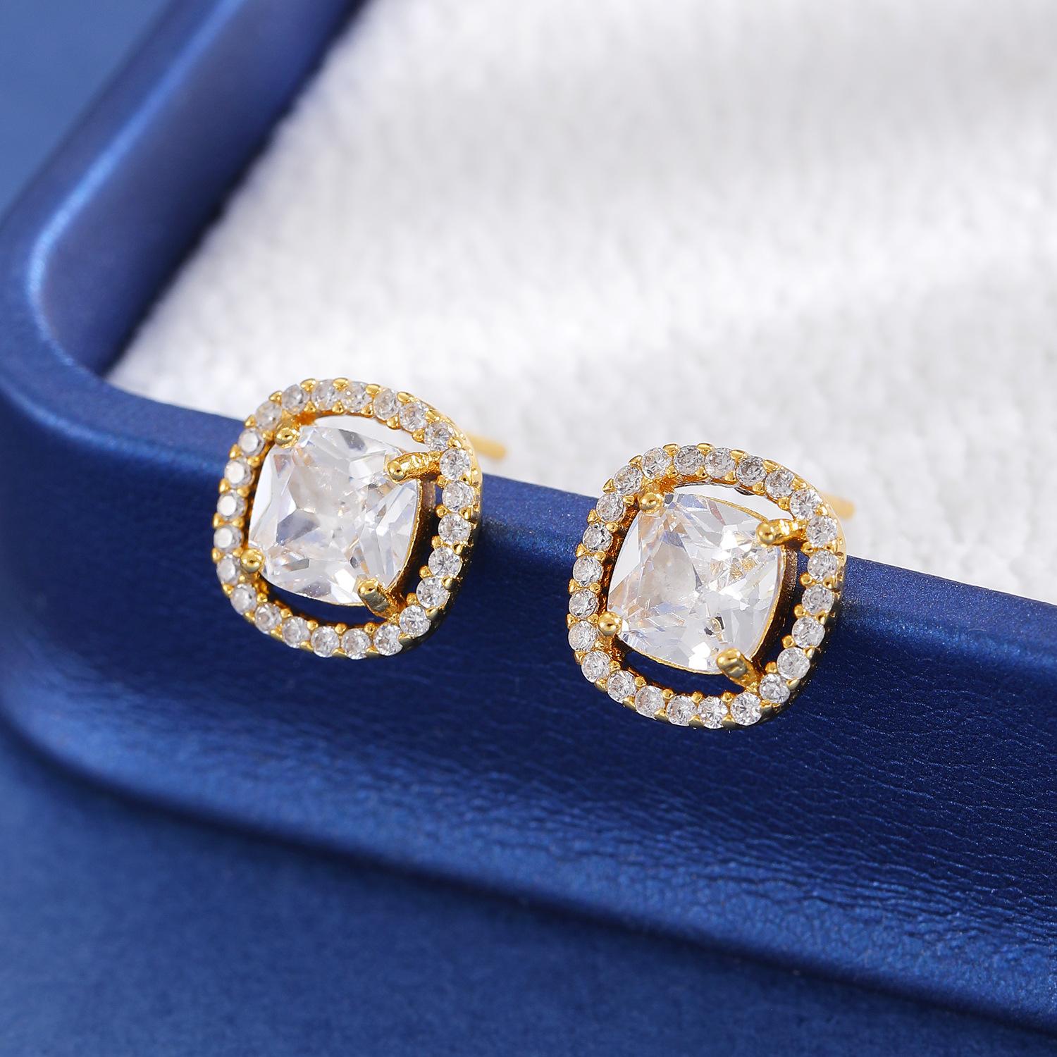 

Легкие роскошные геометрические квадратные серьги с гвоздиками из сахара для женщин 1 pair