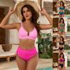 Women's Split Swimsuit 2025: New European & American High Waist Bikini Swimwear