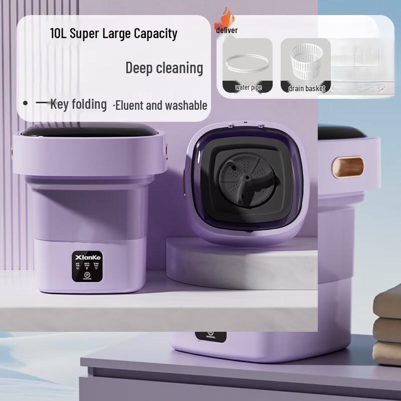 OIMG Folding Mini Washing Machine
