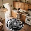 Black and White Ink Tiger  Round Area Rug,Carpet Rug for Living Room Bedroom Sofa Playroom Decor,Non-slip Floor Mat