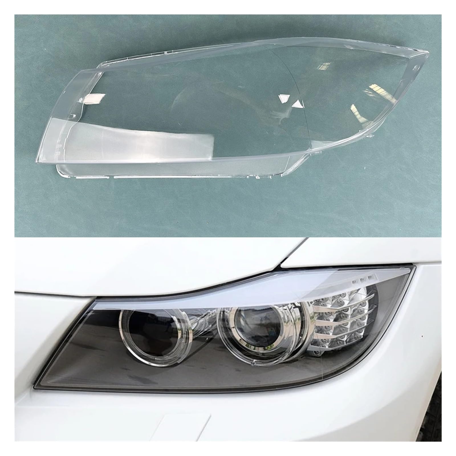 Car Front Halogen Headlamp Clear Lens Headlight Plastic Shell Clear Cover For BMW E90/E91 2004 2005 2006 2007 Left