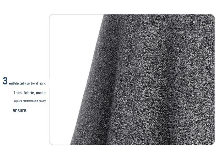 Plus Size A-Line Woolen Skirt - Autumn/Winter, Hip-Wrapped, All-Match, 200 Lbs, 60cm Length