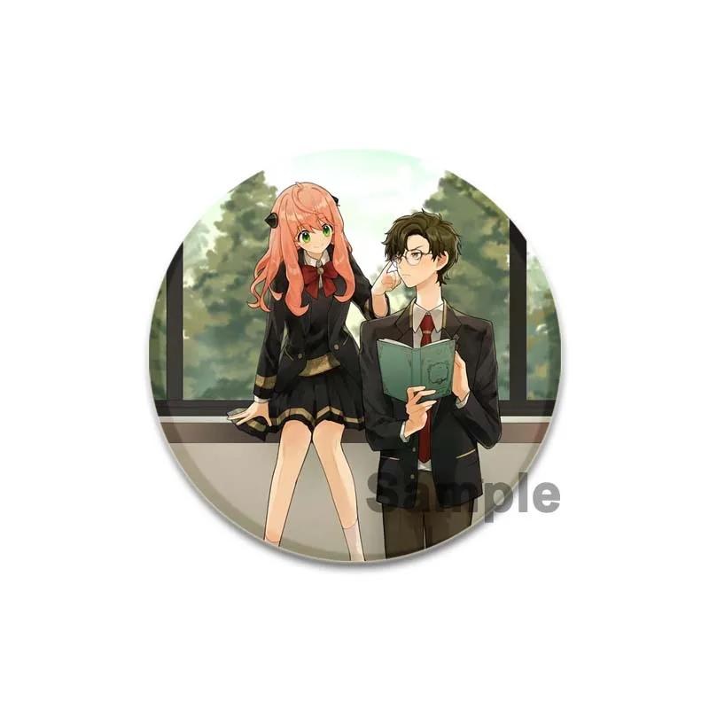 32/44/58mm SPY X FAMILY Enamel Pin Cute Anime Brooches Anya Forger Damian Lapel Pins Cartoon Badge Backpack Hat Jewelry Accessories Gift