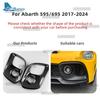 Real Hard Carbon Fiber Sticker For Abarth 595 695 2017 2018 2019 2020 2025 2025 2025 2025 LHD RHD Car Front Fog Lamp Cover 1Pair
