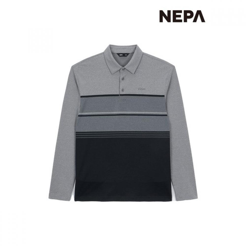 

Nepa Nepa Men S CoaT Or STriped Polo T ShirT 7k15241 SILVER GREY_B14/095