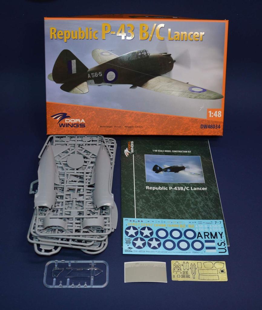 Plastikový model průzkumného letadla Republic Lancer DWS48034 1/48 P-43B/C