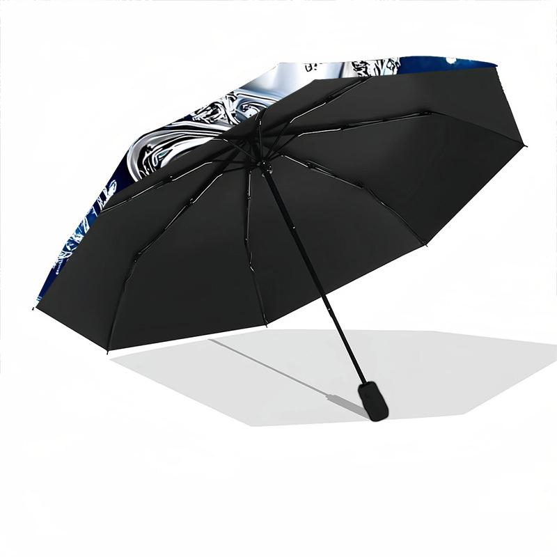 1PC Christmas bells Automatic Open/close Umbrella with 8-Rib Structure for Women/Men, All-Season Use - Travel Essential, Stylish Accessory, Highqualit