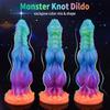 9.6" Glow-in-the-Dark Fantasy Dragon Silicone Dildo, Ultra Soft Liquid Silicone, Dual Knot Texture, Strong Suction Cup, Premium Fantasy Collection