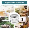Organizer Lid Insert Flower Glass Bottle Covers Silver Lid with Straw Hole Square Grides Lid Suitable for Arrangements