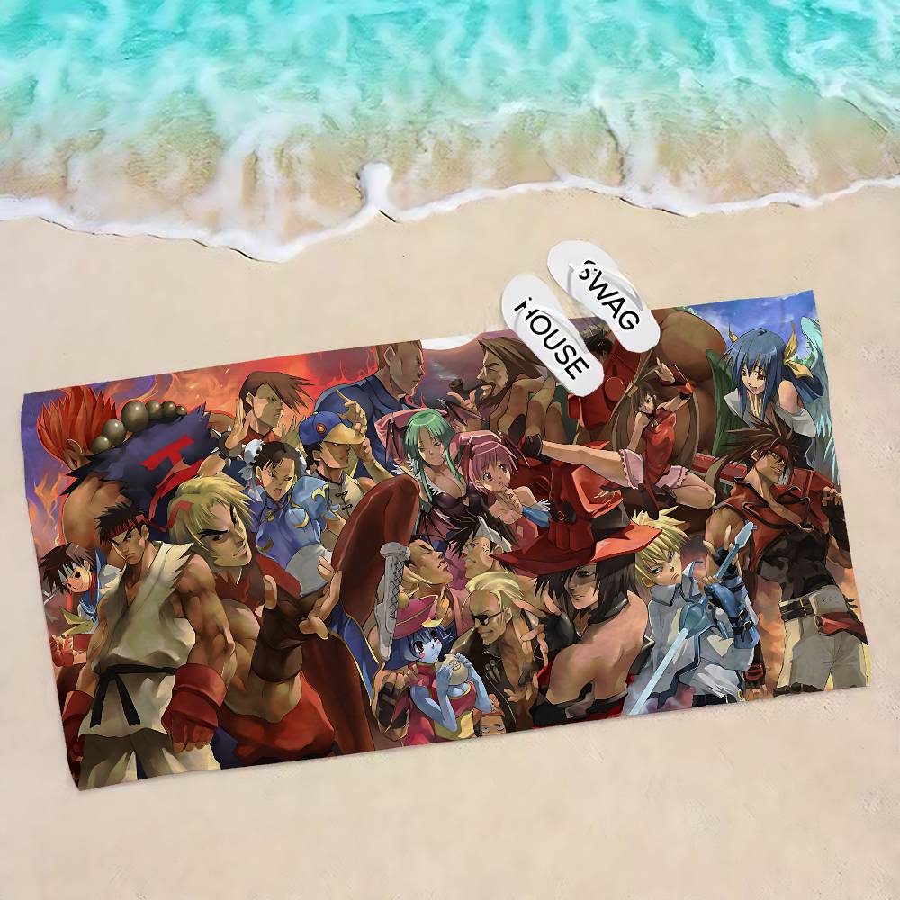 

Game S-Street-F-Fighter Big Microfiber Beach Towels Quick Dry Towel Sand Beach Towels Pool Towel for Travel Swim Pool Yoga W40*H60(CM)