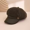 The Korean Version of the Fashion Trend Maillard Autumn and Winter Edition Suede Velvet Heart-shaped Newsboy Cap