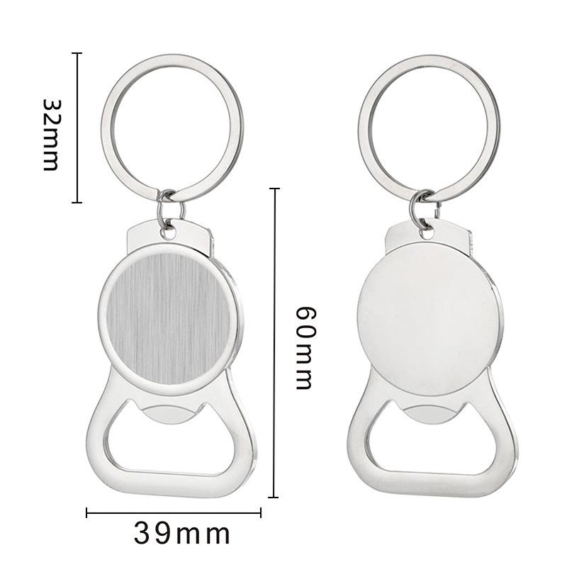 Creative Custom Laser Logo Name Keyring Practical Printing Activity Bar Ad Key Ring Chain Metal Beer Bottle Opener Keychain Gift