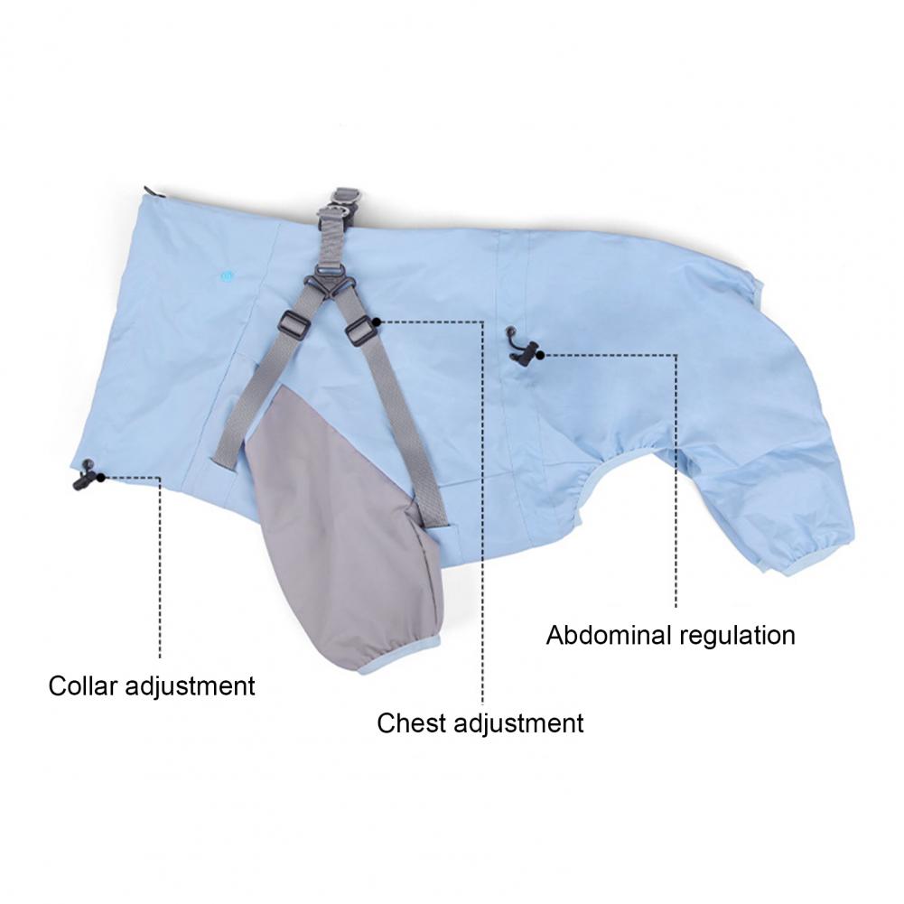Dog Raincoat with Spiral Elastic Feet Removable Hood Dog Rain Jacket Hooded Waterproof Dog Raincoat for Small to Pets for Medium
