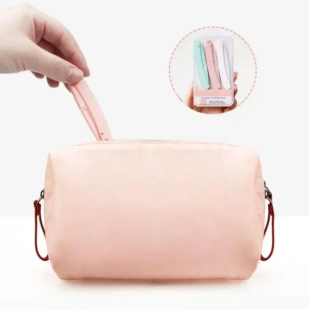 3Pcs Eyebrow Trimmer Facial Epilators for Women Pocketknife Eyebrow Profiler Hair Remover for Ladies Face Eyebrow Shape Shaver