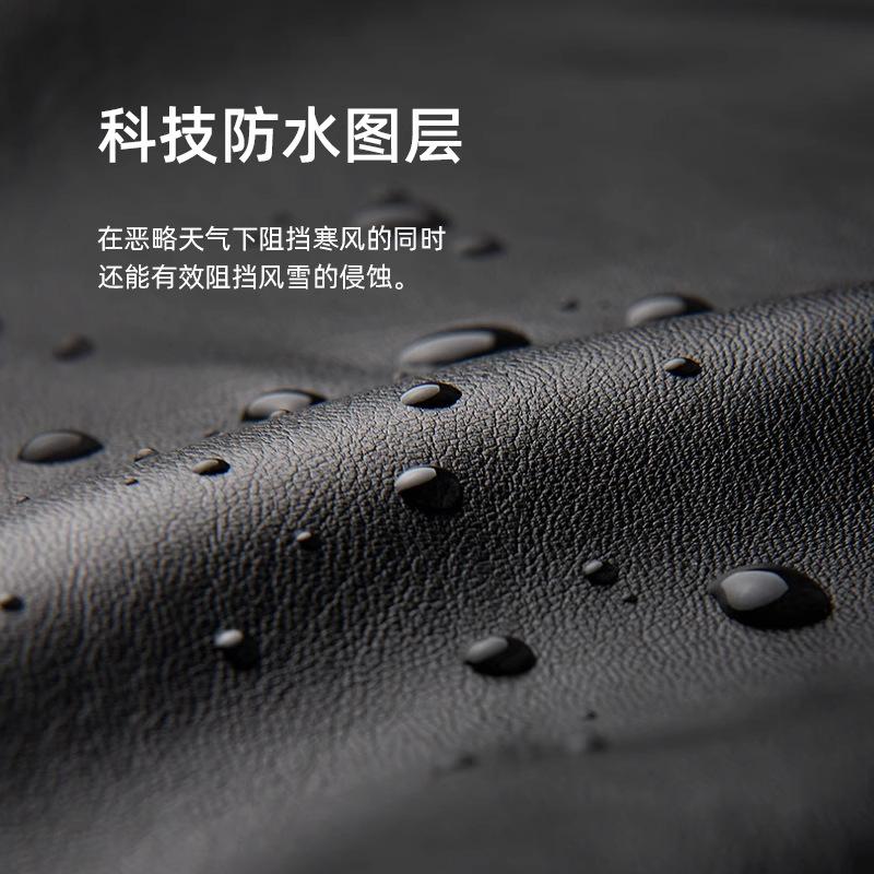 Motorcycle Gloves Men's Winter Velvet Thickened Three-wire Cold-proof and Warm Outdoor Riding Full-leather Cotton Gloves