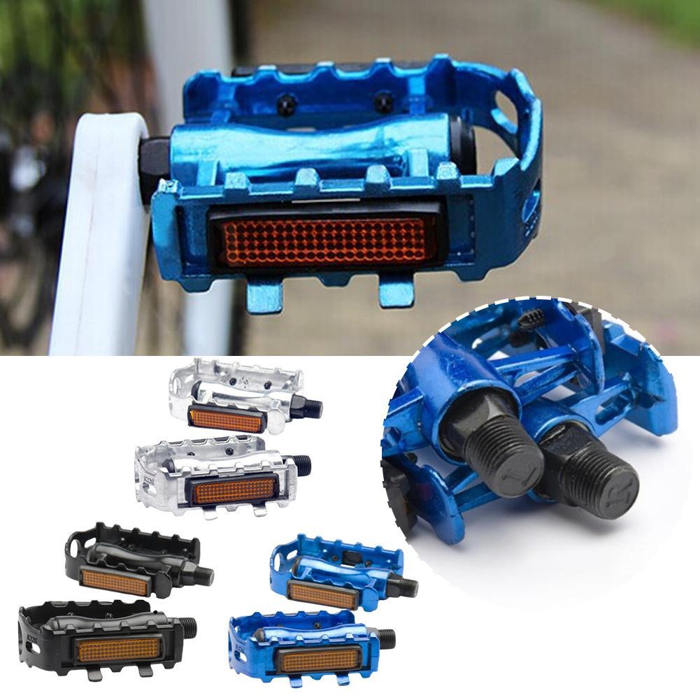 1 Pair MTB Road Mountain Bike Aluminum Alloy Anti-slip Pedals Bicycle Accessories Cycling Repla Y6H8