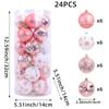 24Pcs Hand Painted Christmas Sphere Ornament Christmas Hand Painted Sphere Ornament Handmade Festival Tree Decorations