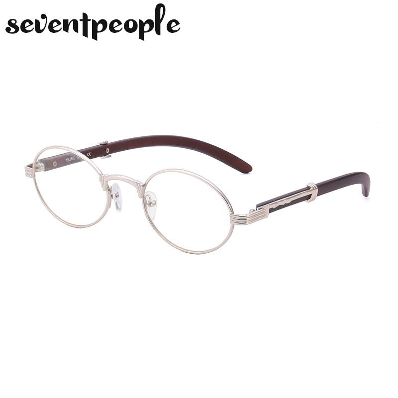 Vintage Oval Sunglasses Women  Luxury Brand Designer Punk Round Sun Glasses For Men Small Frame Anti Blue Light Eyeglasses