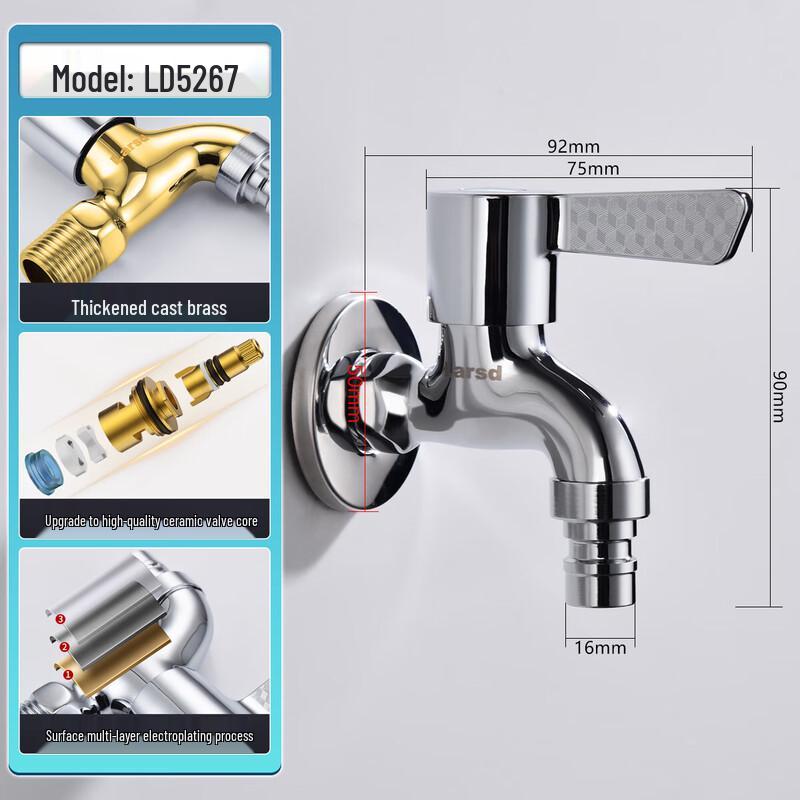

Larsd Quick-Open Washing Machine Faucet