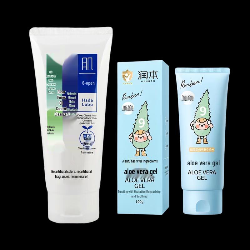 Mentholatum Hada Labo Pore Purifying Cleanser & Aloe Gel Set