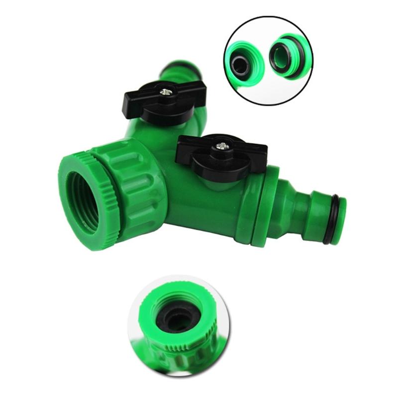 ABS 3 Way Hose Connector with Switch Valves Suitable for Precise Flows Control Garden Irrigation Watering Systems