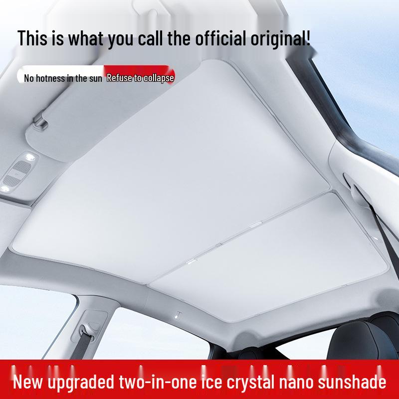 Tesla Model 3 Refresh YL Sunshade: Skyview Sunroof Heat Insulation & Sun Protection.