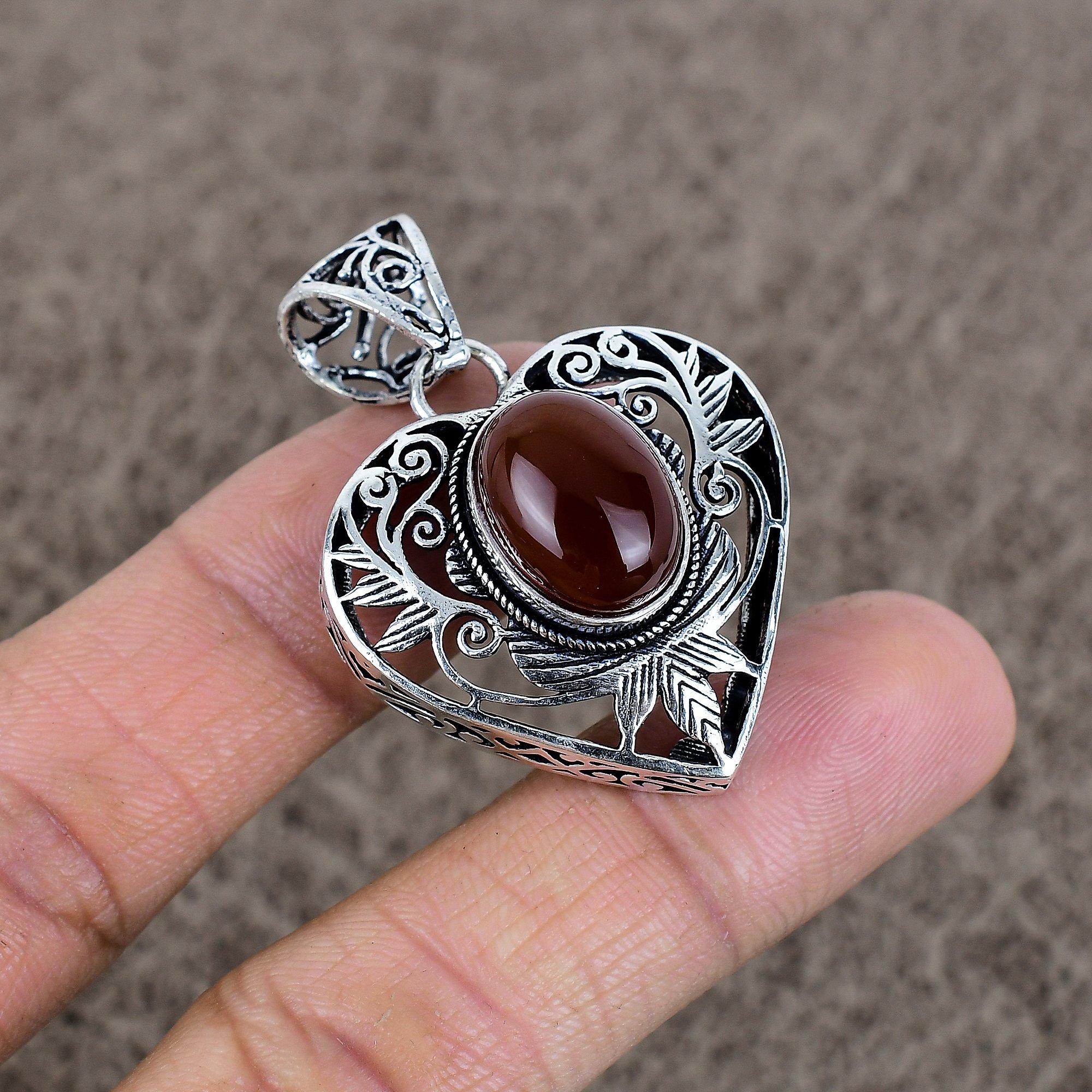 

Carnelian Gemstone Handmade 925 Sterling Silver Jewelry Pendant 1.77 KKG-5