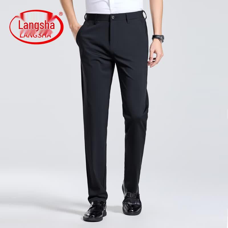 LangSha Men s Summer Business Casual Stretch Trousers 30
