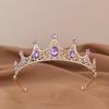 Elegant Crystal Alloy Princess Crown Wedding & Birthday Hair Accessory