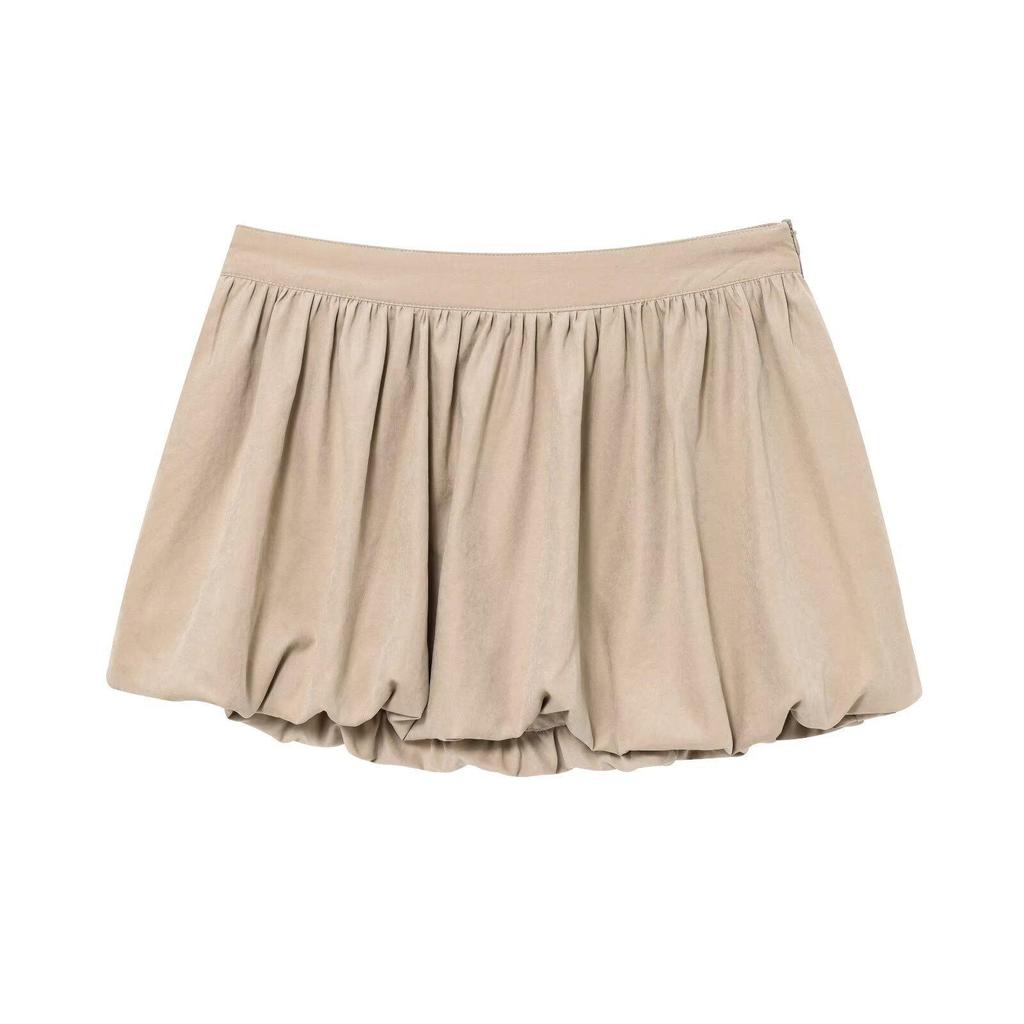 European & American Women's 2025 Early Spring Pleated Balloon Mini Skirt