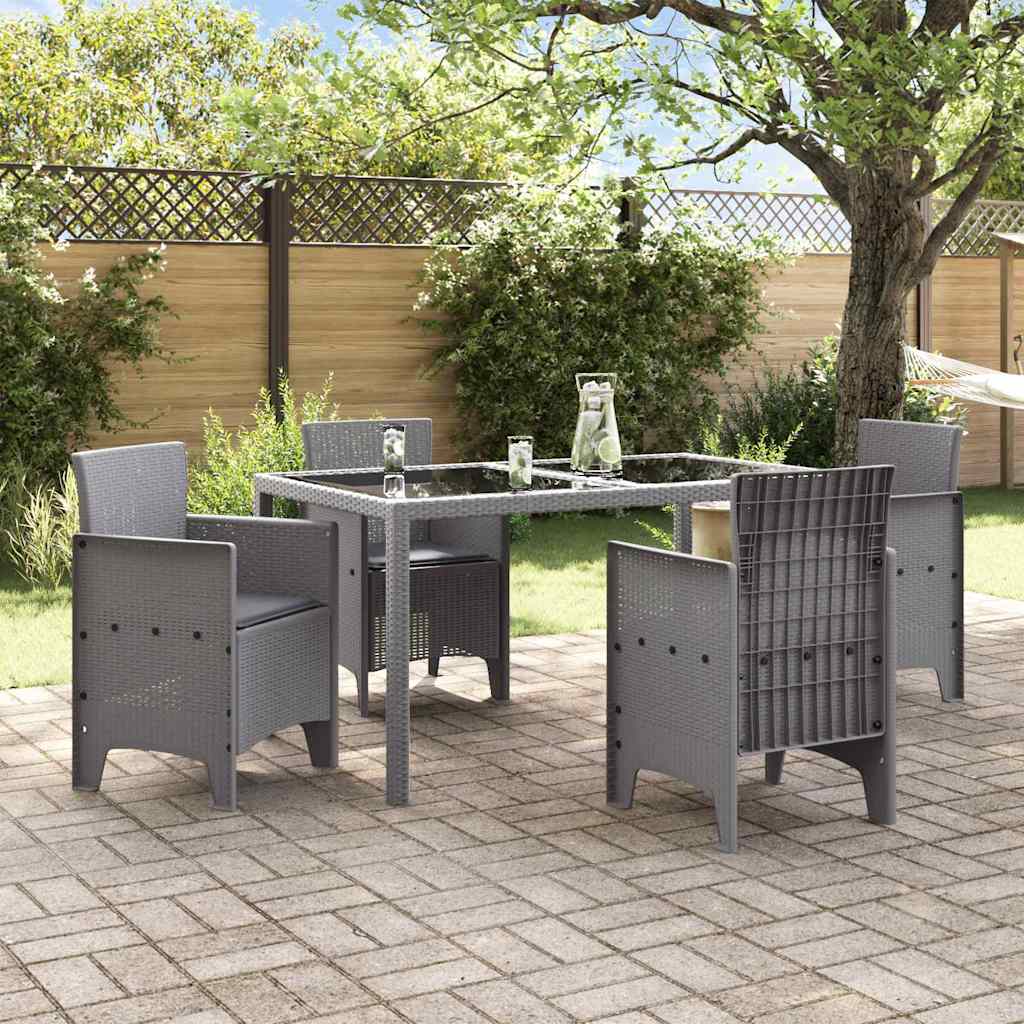 Garden Chair 4 Pcs Light Grey 53 X 49 X 85 Cm Polypropylene
